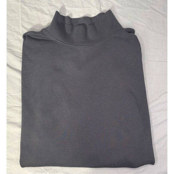 L.L. Bean Turtleneck Shirt Men's XL Mock Blue Long Sleeve Baselayer Warm FLAW - Picture 1 of 8